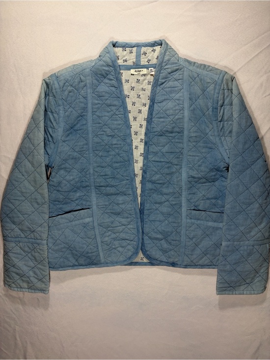 dylan Jackets & Blazers - dylan Light Blue Quilted Open-Front Reversible Jacket